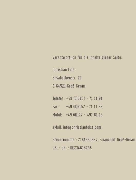 IMPRESSUM Christian Feist