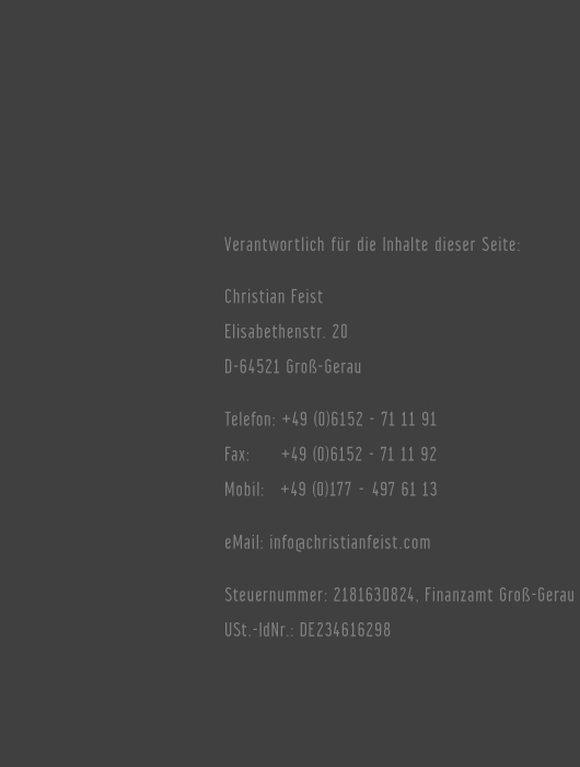 IMPRESSUM Christian Feist
