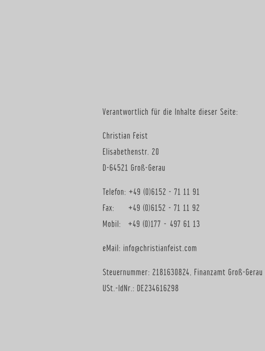 IMPRESSUM Christian Feist