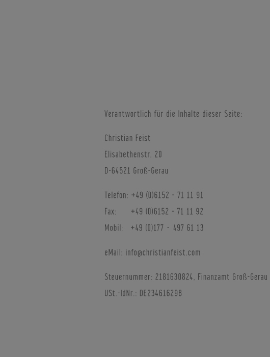 IMPRESSUM Christian Feist