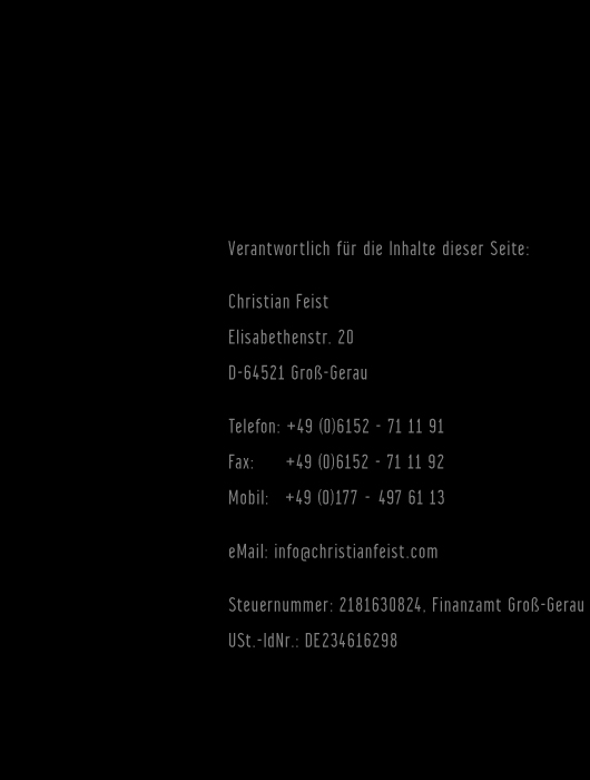IMPRESSUM Christian Feist