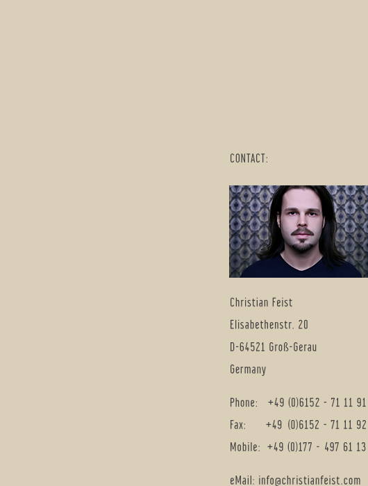 CONTACT ADDRESS OF CHRISTIAN FEIST