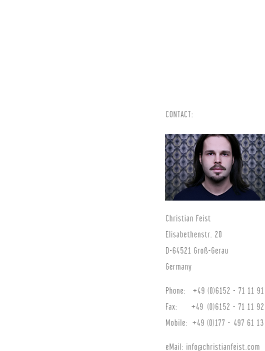 CONTACT ADDRESS OF CHRISTIAN FEIST